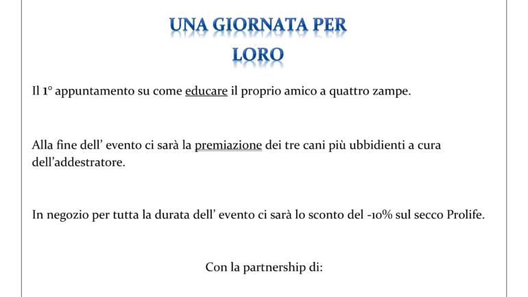 I nostri cani, una giornata per loro